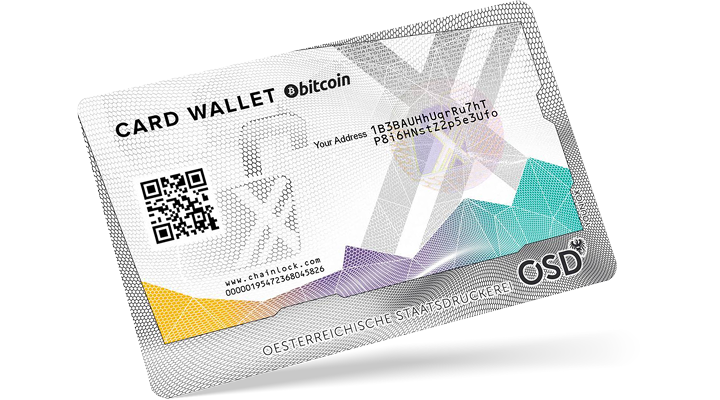 Personalized BITCOIN Wallet Crypto Card 